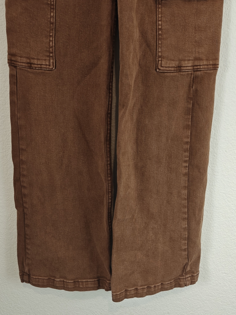 Risen Cocoa Utility Cargo Jeans High Rise Relaxed Fit Cargo Denim Y2K Street 26 - Picture 6 of 16
